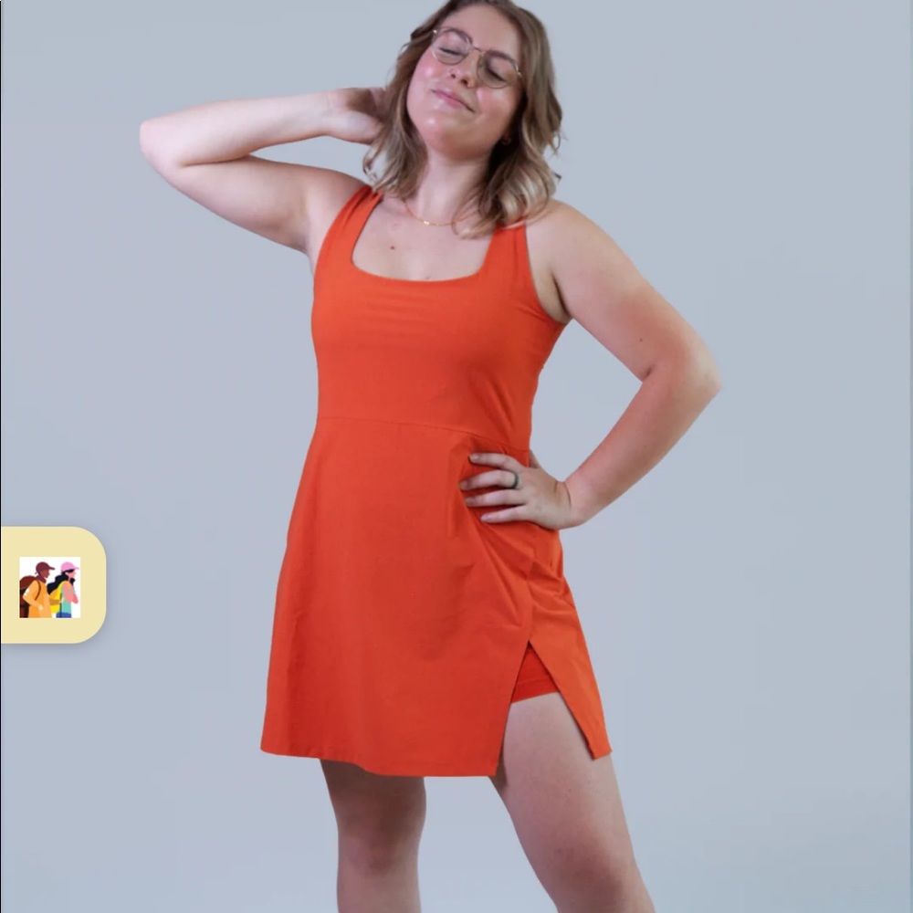 Alder Apparel Get Dirty Dress in Orange XS Exercise Dress
